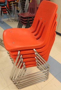 lot 196 image: STACKING CHAIRS