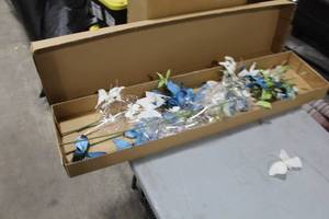 lot 914 image: Z Gallerie Butterfly Dcor (in box)  with Greenery