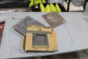 lot 927 image: Lot of (5) Natural Slate Tiles 12Lx12W