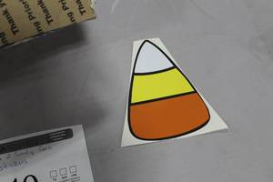 lot 940 image: Lot of (1 Box) Candy Corn Stickers