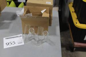 lot 955 image: Lot of (3) Quad-Floral Vases