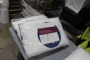 lot 971 image: Lot of (2) Sleep Number Medium Support Down Pillows (in package)