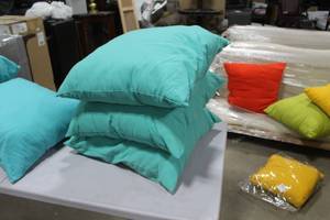 lot 1079 image: Lot of (3) Outdoor Pillows 20Lx20W