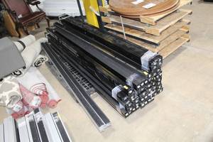 lot 887 image: Lot of AGAM Aluminum Modular Exhibit Displays (on cart)