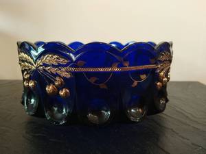 Cobalt Blue with Gold Detail