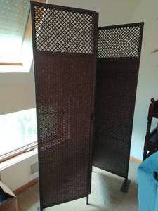 Brown Wicker Room Divider