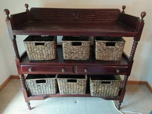 Shelf with Storage Bins