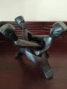 African Unity Wood Statue