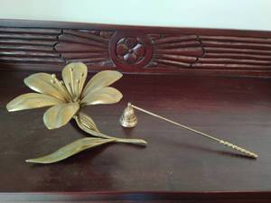 Two Brass Colored Dcor Items