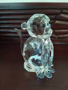 Crystal Monkey Figurine