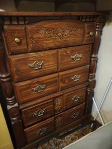 5 drawer tall boy dresser