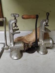 2 meat grinders