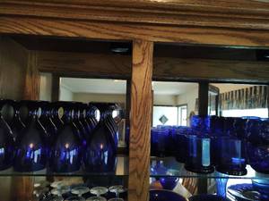 Lot of Cobalt blue drinkware