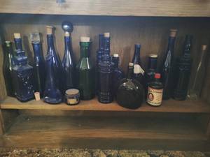 Collection of colored bottles