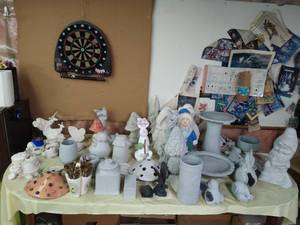 Collection of Bisque and Greenware Pottery