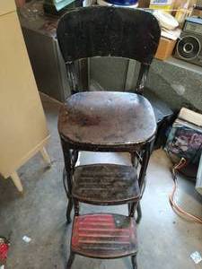 Vintage Stool and TV Tray