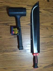 Chop saw and 4 lb. Dead Blow Hammer