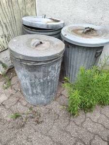 Galvanized Trash Cans