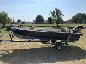 1972 Mirrorcraft 14ft Aluminum Boat with 25hp Johnson - Fishing boat with LOTS of fishing add-ons NO RESERVE