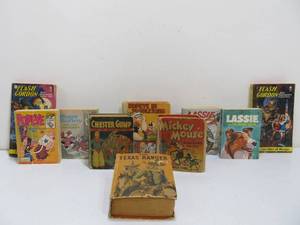 lot 55 image: Group of Old 1930s-40s etc Kids Books - Flash Gordon, Westerns & Others