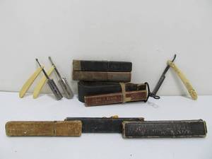 lot 74 image: Lot of Antique Straight Razors