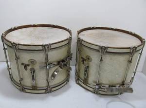 lot 79 image: Pair of Vintage LUDWIG 1950s-60s Marching Snare Drums