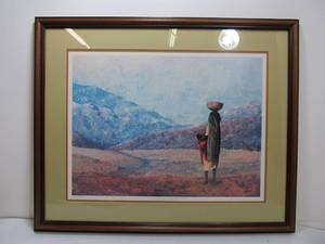 lot 80 image: Limited Edition Rex MHIRIPIRI Mother & Child Journey Lithograph Signed