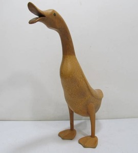 lot 126 image: Group of 3 Carved Wooden GooseDuck Carvings