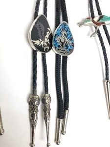 lot 11 image: Lot of 5 Western Southwestern Style Bolo Ties