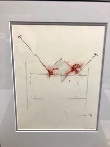 lot 265 image: Mid Century Framed Signed Abstract Original Artwork