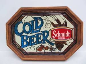 lot 168 image: NOS Vintage SCHMIDT Lighted Beer Sign