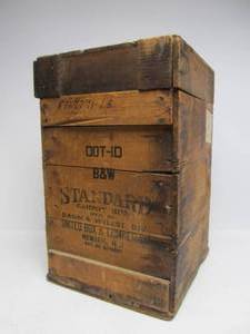 lot 172 image: Large Antique Glass Carboy Jug Original Wooden Crate Only