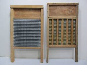 lot 177 image: 2 Antique Primitive Washboards