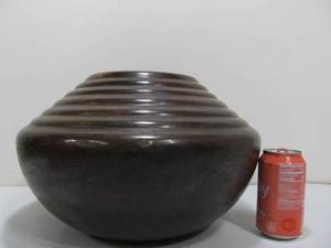 lot 32 image: Large Heavy Solid Copper Beehive Form Planter