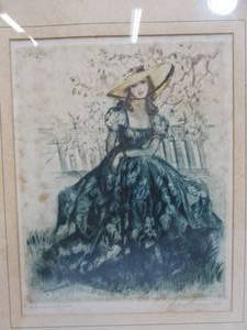 lot 39 image: Madeleine Vintage Original Etching Print Signed, NUYTTENS 41