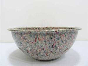 lot 211 image: Mid century BROOKPARK Confetti Splatter Serving Bowl