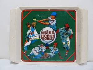 lot 215 image: Vintage Smooth As Silk KESSLER Whiskey Baseball Advertising Tray