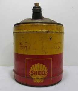 lot 237 image: Old Vintage SHELL 5 Gallon Motor Oil Can