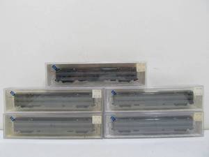 lot 293 image: Lot of 5 of Larger N Scale Wheels of Time Southern Pacific Bi-Level Commute Two-Tone Passenger Cars 