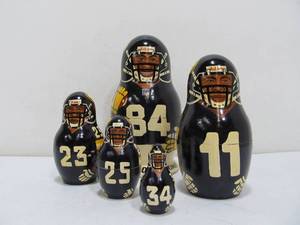 lot 320 image: Hand Painted MN VIKINGS Matryoshka Nesting Doll