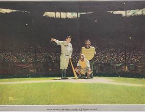lot 377 image: Babe Ruths Greatest Moment by DOUGLAS Crockwell 1945 Lithograph