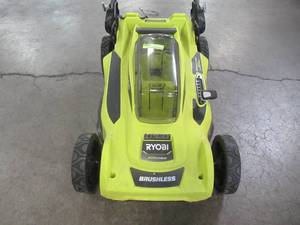 Ryobi 20 in. 40-Volt Brushless Lithium-Ion Cordless Battery Walk Behind Push Lawn Mower RY401011BTLVNM