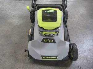 Ryobi 21 in. 40-Volt HP Lithium-Ion Brushless Cordless Walk Behind Push Lawn Mower RY401200
