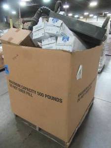 WHOLESALE MIXED PALLET OF MISCELLANEOUS LIGHT BULBS, TOOLS, BUILDING MATERIALS AND MORE