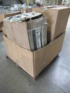 WHOLESALE MIXED PALLET OF MISCELLANEOUS LAWN BAGGERS, WHEELBARROW PARTS AND MORE