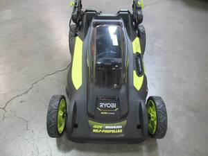 Ryobi 20 in. 40-Volt 6.0 Ah Lithium-Ion Battery Brushless Cordless Walk Behind Self-Propelled Lawn Mower RY401120-Y
