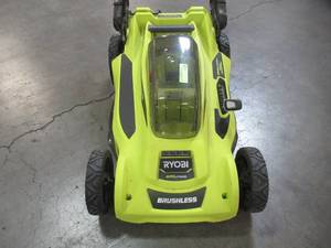 Ryobi 20 in. 40-Volt Brushless Lithium-Ion Cordless Battery Walk Behind Push Lawn Mower RY401110-Y
