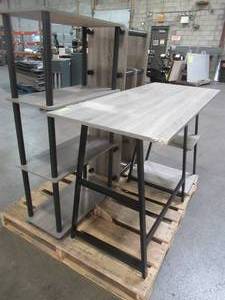 Pallet of Miscellaneous Furniture - Shelving and Desk. - Scratch and Dent.