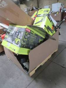 WHOLESALE MIXED PALLET OF MISCELLANEOUS OUTDOOR POWER AND SHOP EQUIPMENT