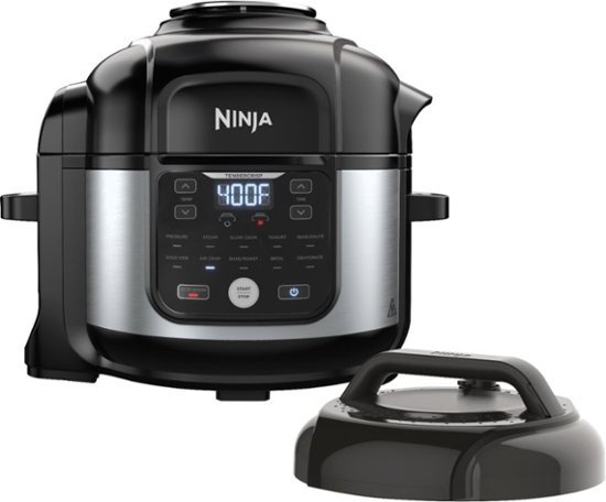 Ninja Foodi 8qt 9-in-1 Deluxe XL Digital Multi Cooker with Air Fryer - Stainless SteelBlack